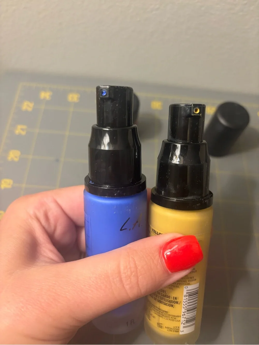 LA girl pro color foundation mixing pigment blue yellow